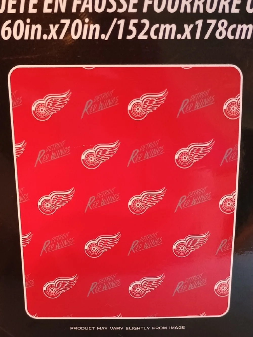 Brand New!!! NHL Detroit Red Wings Ultra Fine Faux Fur Throw - Super Soft 60x70